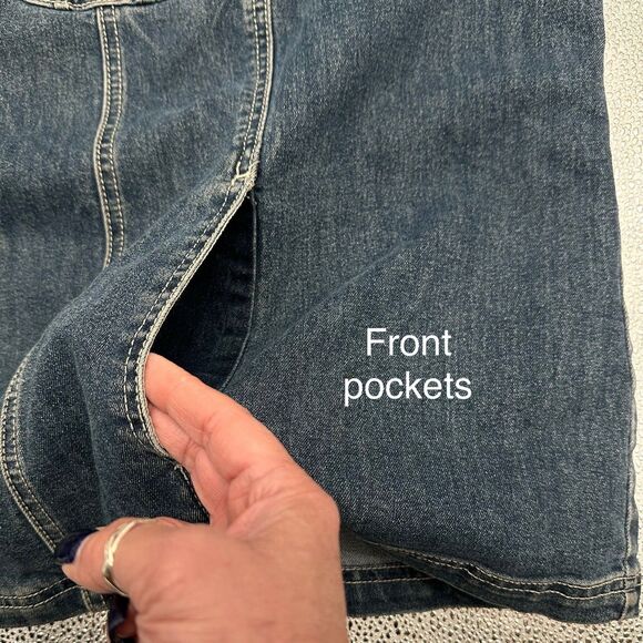 Catherines Studded Denim Jacket Plus Sz 4X Embellished Button Up Shacket Sparkly - Picture 6 of 11